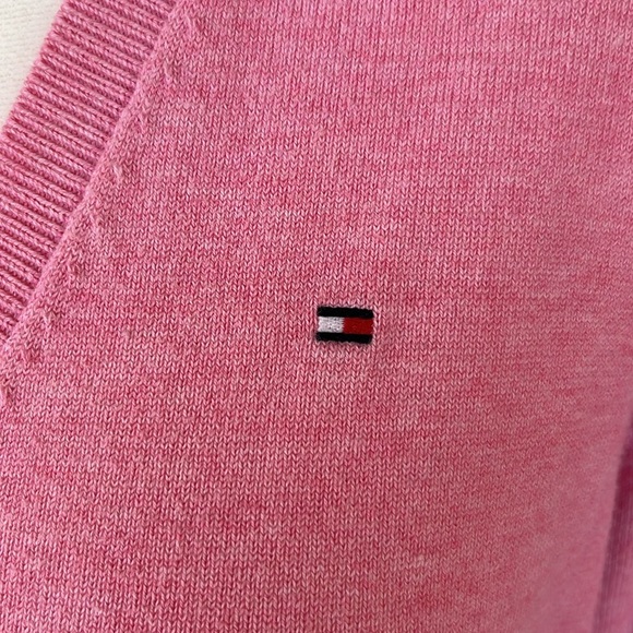 Tommy Hilfiger Pink V-Neck Sweater - Picture 2 of 8